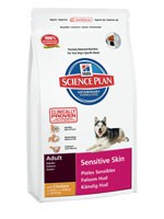 Hill&#039;s Science Plan™ Canine Adult Sensitive Skin сухой корм для взрослых собак с чувствительной кожей с курицей 