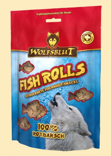 Wolfsblut Fish Rolls Rotbarsch рыбный снек роллы с морским окунем 150 г ​Натуральное лакомство, обогащённое комплексом витаминов. Способствует очищению зубов от налёта. Подходят для поощрения при дрессировке.