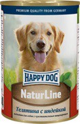 Happy Dog влажный корм с телятиной и индейкой для взрослых собак всех пород