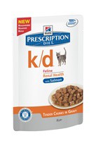 Hill&#039;s Prescription Diet™ k/d™ Feline Salmon диета для кошек с заболеваниями почек с лососем 