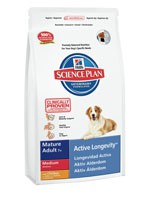 Hill&#039;s Science Plan™ Canine Mature Adult 7+ Active Longevity™ Medium сухой корм для пожилых собак средних пород с курицей 