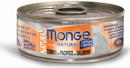 Monge Cat Natural консервы для кошек тунец с лососем 80 г 