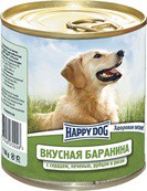 Happy Dog консервы с бараниной, печенью, рубцом и рисом для взрослых собак всех пород Влажный корм премиум класса для взрослых собак всех пород, с бараниной, печенью, рубцом и рисом. В банке 750 грамм.