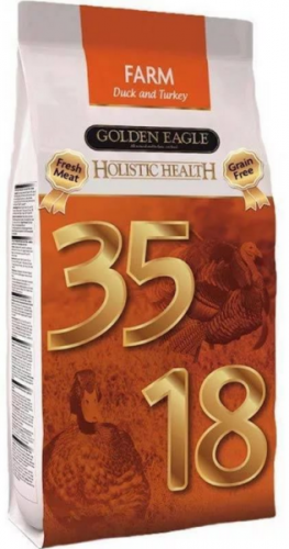 Golden Eagle Holistic Farm 35/18 Ферма беззерновой корм с индейкой и уткой 2 кг Гипоаллергенный корм для взрослых собак с индейкой и уткой. 
