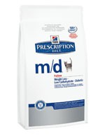 Hill&#039;s Prescription Diet™ m/d™ Feline лечебный сухой корм для кошек с сахарным диабетом и лишним весом 