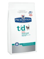 Hill&#039;s Prescription Diet™ t/d™ Feline лечебный сухой корм для кошек для гигиены полости рта 