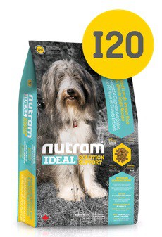 Nutram I20 Ideal Sensitive Dog Skin, Coat &amp; Stomach сухой корм для собак, склонных к проблемам с кожей, шерстью и пищеварением Целостный (холистик) сухой корм супер-премиум класса для собак, склонных к проблемам с кожей, шерстью и пищеварением.