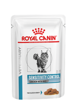 Royal Canin Sensitivity Control диета для кошек при пищевой непереносимости Полнорационный диетический влажный корм для кормления взрослых кошек всех пород, страдающих пищевой аллергией, имеющих чувствительную кожу и чувствительное пищеварение.