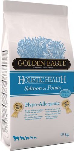 Golden Eagle Hypo-Allergenic Salmone&amp;Potato 26/12 сухой корм с лососем и картофелем Гипоаллергенный корм для взрослых собак с лососем и картофелем.