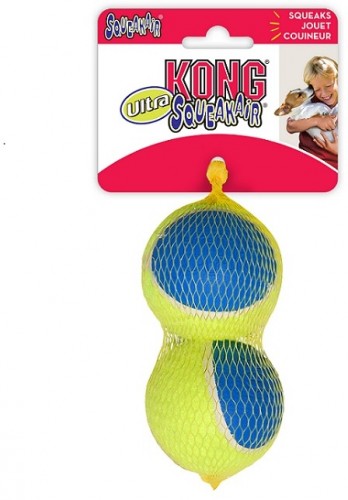 Kong игрушка для собак Ultra Squeak мячик большой 2 шт. в уп. 8 см Игрушка высокой прочности с пищалкой для собак.