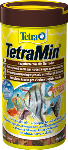 Tetra Min корм для всех тропических рыб Формула гарантированно чистой воды. Изготовлен из отборного сырья.