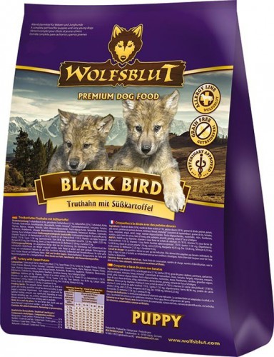 Wolfsblut Black Bird Puppy сухой корм для щенков Чёрная птица Сухой корм супер-премиум класса для щенков всех пород, с индейкой.