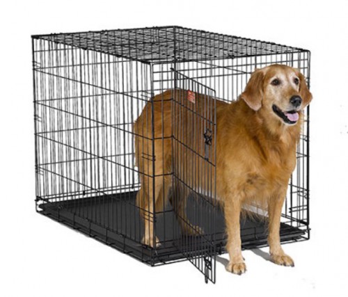 Клетка Midwest iCrate металлическая однодверная чёрная Прочная и удобная стальная клетка для собак с пластиковым поддоном и разделительной панелью.