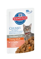 Hill&#039;s Science Plan™ Feline Sterilised Cat Young Adult влажный корм для взрослых стерилизованных кошек с лососем  