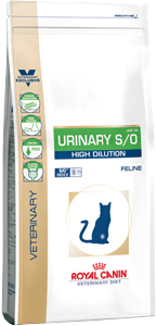 Royal Canin Urinary S/O High Dilution диета для кошек с мочекаменной болезнью струвитного типа Полнорационный диетический сухой корм для кормления взрослых кошек всех пород, страдающих МКБ струвитного типа.