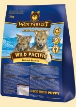 Wolfsblut Wild Pacific Puppy Large Breed сухой корм для щенков крупных пород Дикий океан Беззерновой сухой корм супер-премиум класса для щенков крупных пород, с морской рыбой и картофелем. Гипоаллергенный.