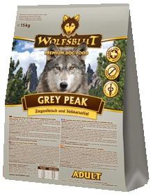 Wolfsblut Grey Peak Adult сухой корм для собак Седая вершина Беззерновой сухой корм супер-премиум класса для взрослых собак всех пород, с мясом бурской козы. Гипоаллергенный, со средним содержанием белка и жира.
