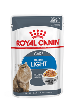 Royal Canin Ultra Light влажный корм для кошек, склонных к полноте Консервированный корм супер-премиум класса для взрослых кошек всех пород, имеющих лишний вес, либо склонных к набору лишнего веса.