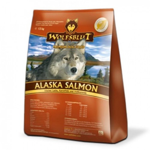 Wolfsblut Alaska Salmon Adult сухой корм для собак Аляскинский лосось Беззерновой сухой корм супер-премиум класса для взрослых собак всех пород, с лососем. Гипоаллергенный, со средним содержанием белка и жира.