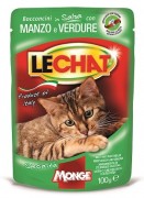 Lechat паучи для кошек говядина с овощами 100 г