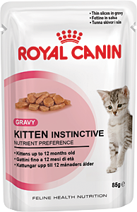 Royal Canin Kitten Instinctive влажный корм для котят Консервированный корм супер-премиум класса для котят всех пород с четырёх месяцев до года.
