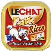 Lechat паштет для кошек с говядиной и печенью 100 г 
