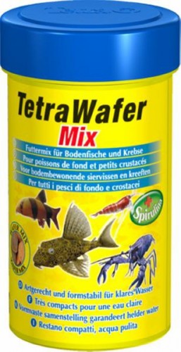 Tetra Wafer Mix корм для всех донных рыб чипсы Идеален для мелких рыб и ракообразных.