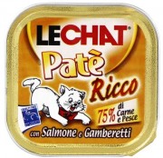 Lechat паштет для кошек с лососем и креветками 100 г