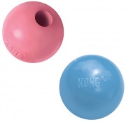 KONG Puppy игрушка для щенков Мячик под лакомства 6 см цвета в ассортименте: розовый, голубой