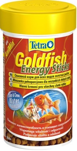 Tetra Gold Fish Energy Sticks энергетический корм для золотых рыбок палочки Подходит также для других видов холодноводных рыб.