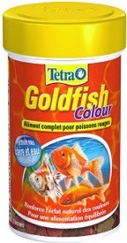 Tetra Gold Fish Colour корм для улучшения окраса золотых рыбок хлопья C высоким содержанием натуральных усилителей окраски.