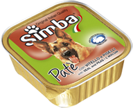 Simba Dog консервы для собак с телятиной и горохом Полнорационный консервированный корм премиум-класса для взрослых собак всех пород. Паштет из телятины с горохом.