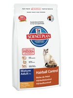 Hill&#039;s Science Plan™ Feline Mature Adult 7+ Hairball Control Chicken сухой корм для пожилых кошек для выведения шерсти из желудка 