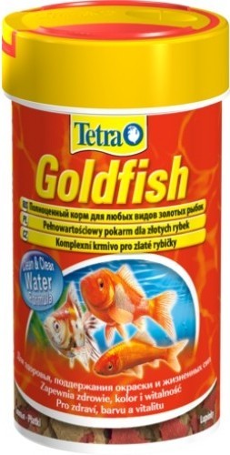 Tetra Gold Fish Food корм для золотых рыбок хлопья Специальная крышка помогает рассчитать точное количество корма.