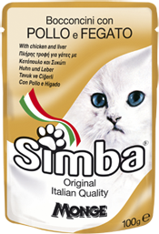 Simba Cat Pouches паучи для кошек с курицей и печенью Влажный корм премиум-класса для взрослых кошек всех пород. Паучи с курицей и печенью.