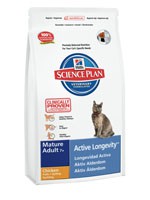 Hill&#039;s Science Plan™ Feline Mature Adult 7+ Active Longevity™ Chicken сухой корм для пожилых кошек с курицей 