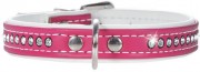 Hunter Smart ошейник для собак Modern Art Luxus ярко-розовый ошейник из кожзама со стразами размеры в ассортименте