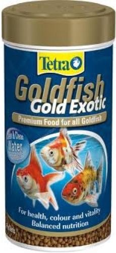 Tetra Gold Fish Exotic корм для золотых рыбок шарики Высококачественный белок поддерживает рост и способствует здоровью рыбок.