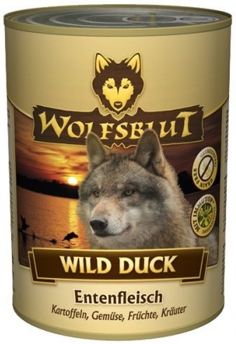 Wolfsblut Wild Duck консервы для собак Дикая утка Полнорационный консервированный корм супер-премиум класса для взрослых собак всех пород, с мясом дикой утки. Беззерновой, гипоаллергенный.