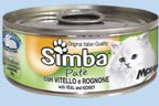 Simba Cat консервы для кошек с телятиной и почками Влажный корм премиум-класса для взрослых кошек всех пород. Паштет из телятины и почек.