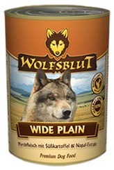 Wolfsblut Wide Plain консервы для собак Широкая равнина Полнорационный консервированный корм супер-премиум класса для взрослых собак всех пород, с кониной. Беззерновой, гипоаллергенный.