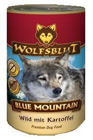 Wolfsblut Blue Mountain консервы для собак Голубая гора Полнорационный консервированный корм супер-премиум класса для взрослых собак всех пород, с олениной. Беззерновой, гипоаллергенный.