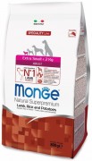 Monge Dog Speciality Extra Small для взрослых собак миниатюрных пород ягнёнок с рисом