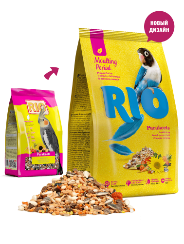 Рио корм для средних попугаев в период линьки 500 г 