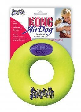 Kong игрушка для собак Air Кольцо среднее 12 см Игрушка высокой прочности с пищалкой для собак.