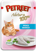 Petreet паучи для кошек Белая рыба 85 г