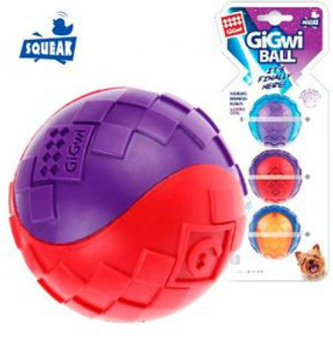 GiGwi G-ball 3 мяча с пищалкой 5 см Рельефные мячики с пищалками внутри.