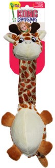 Kong игрушка для собак Danglers Жираф 62 см с шуршащей шеей Игрушка высокой прочности с пищалкой для собак.