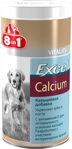 8in1 Excel Calcium  Добавка с кальцием и фосфором для щенков и взрослых собак.
